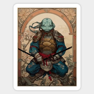 Anthropomorphic Samurai Turtle Kappa Sticker